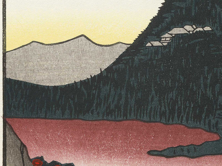 Distant View of Mount Zozu from the series Famous Views of the Sixty-odd Provinces by Utagawa Hiroshige, (Large print size) / BJ334-075