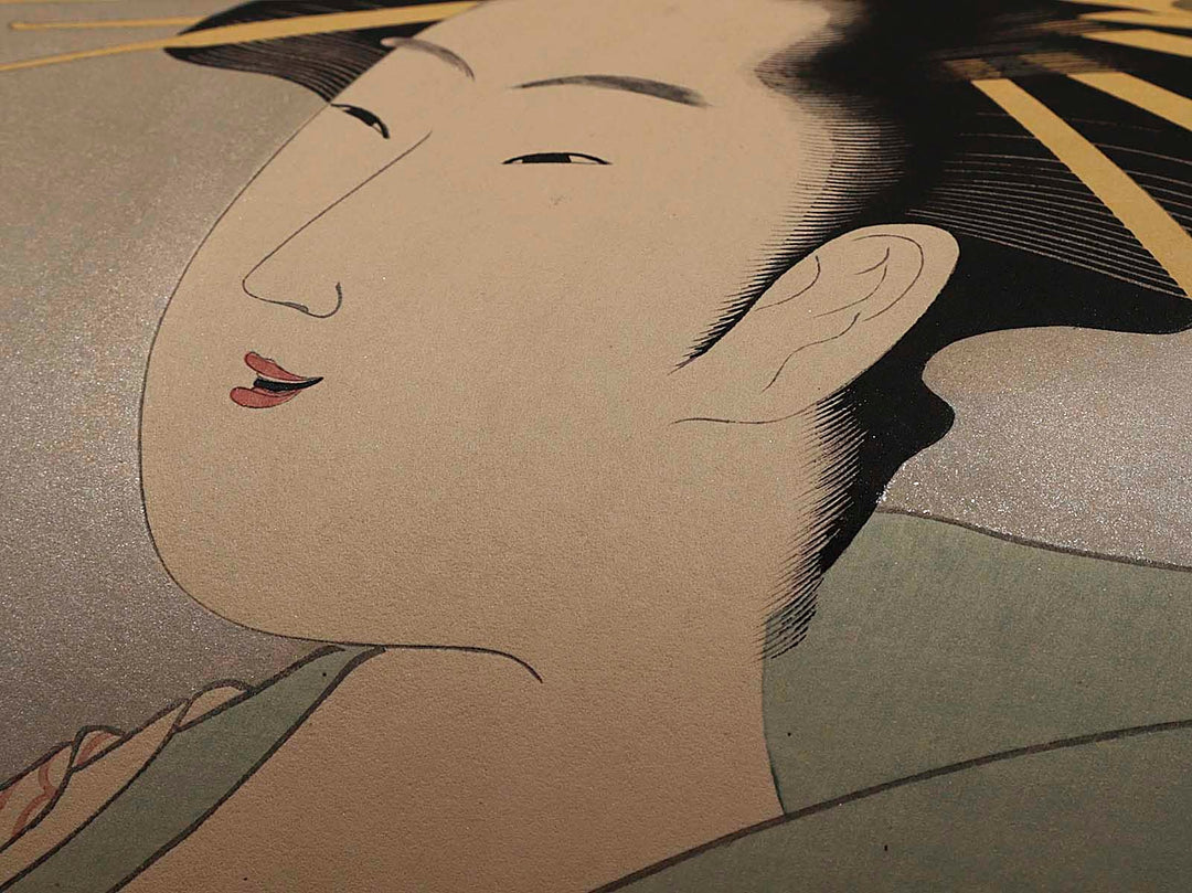 Ogiya nai Takigawa by Chobunsai Eishi, (Large print size) / BJ225-078