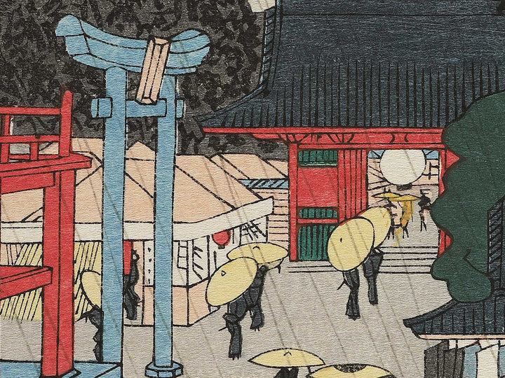 Asakusa kinryusan from the series Edo meisho by Utagawa Hiroshige, (Large print size) / BJ342-587