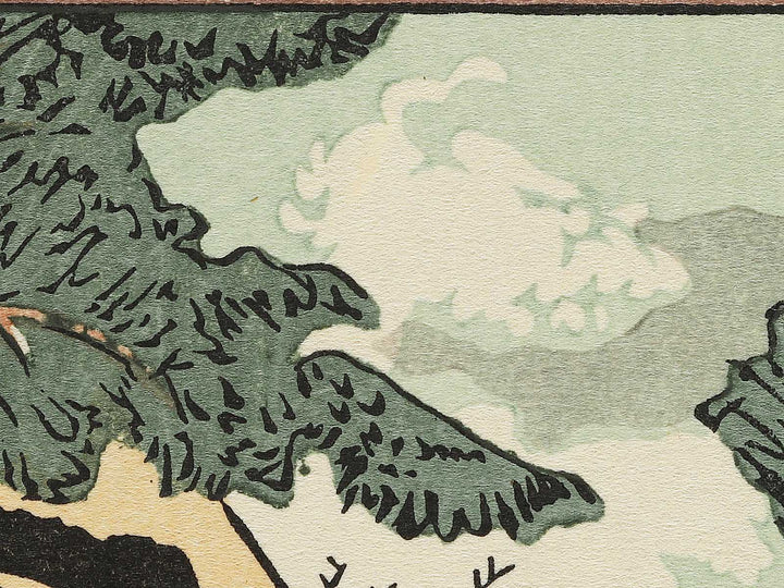 A scenery on the Taki-no-kawa River by Katsushika Hokusai, (Medium print size) / BJ300-692