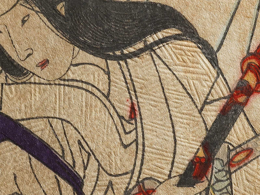 Sanada Nobuyuki shitsu Osumi no kata from the series Azumanishiki chuya kurabe by Yoshu Chikanobu / BJ329-399