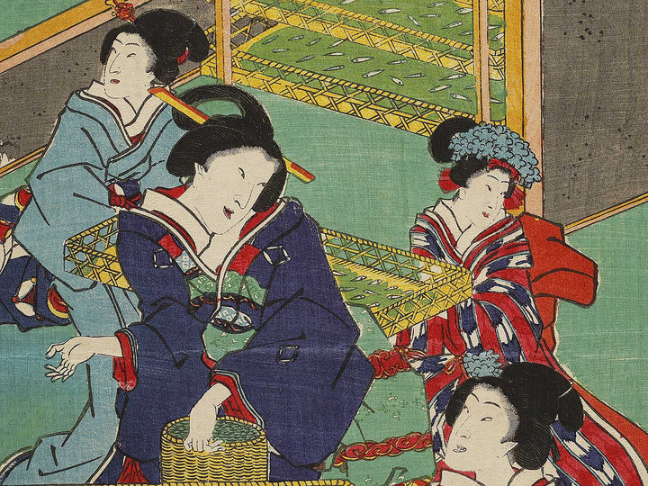 Genji kaiko yashinaigusa by Utagawa Fusatane / BJ334-908