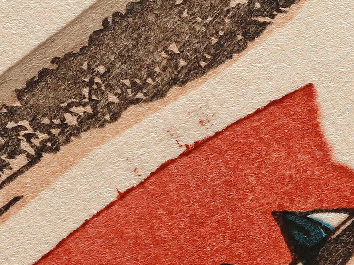 A camellia and sparrow during the snow by Utagawa Hiroshige, (Medium print size) / BJ328-118