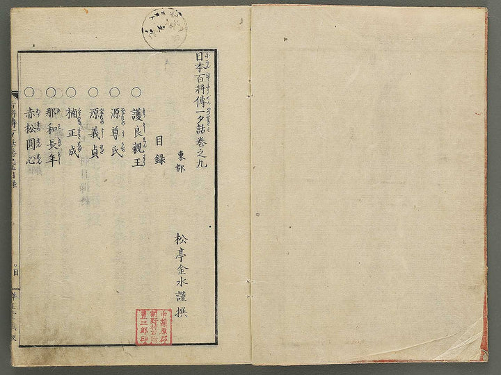 Nihon hyakushoden issekiwa Volume 9 by Yanagawa Shigenobu / BJ348-824
