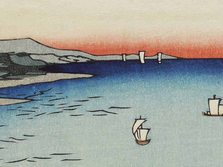 Yasashi Bay, Common name: Kujukuri from the series Famous Views of the Sixty-odd Provinces by Utagawa Hiroshige, (Large print size) / BJ334-012
