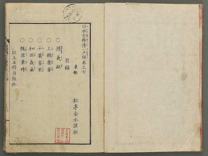 Nihon hyakushoden issekiwa Volume 7 by Yanagawa Shigenobu / BJ348-810