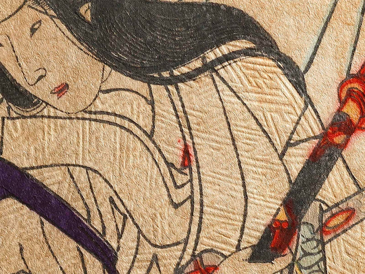 Sanada Nobuyuki shitsu Osumi no kata from the series Azumanishiki chuya kurabe by Yoshu Chikanobu / BJ329-399