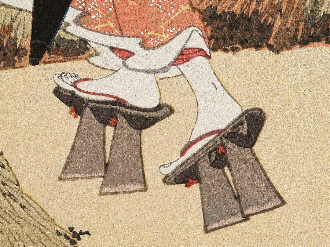 A beautiful woman standing beside the willow by Katsushika Hokusai, (Large print size) / BJ327-593