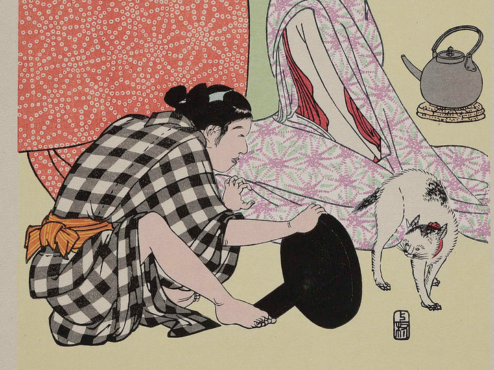 Harishigoto by Kitagawa Utamaro, (Medium print size) / BJ218-743