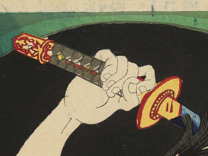 Satomi hakkenden Horyukaku no ba from the series Shunpan kyogen gedai zukushi by Toyohara Kunichika / BJ350-119