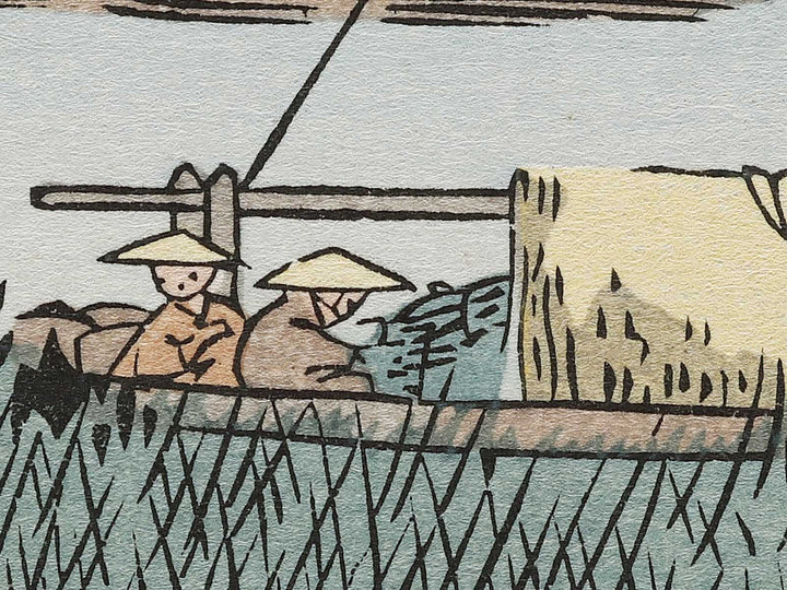 Returning Sails at Gyotoku from the series Eight Views of the Suburbs of Edo by Utagawa Hiroshige, (Medium print size) / BJ331-310