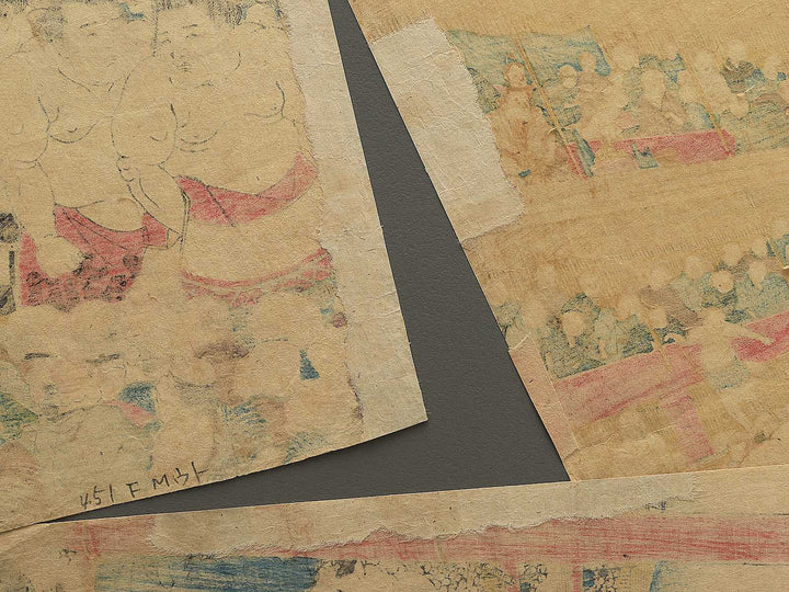 Kanjin ozumo dohyoiri no zu by Utagawa Kunisada(Toyokuni III) / BJ342-349