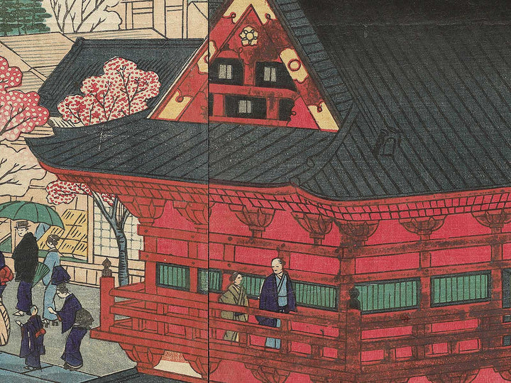 Tokyo meisho Asakusa Kinryuzan keidai yori Sumidagawa ryakuzu by Utagawa HIroshige III / BJ350-812