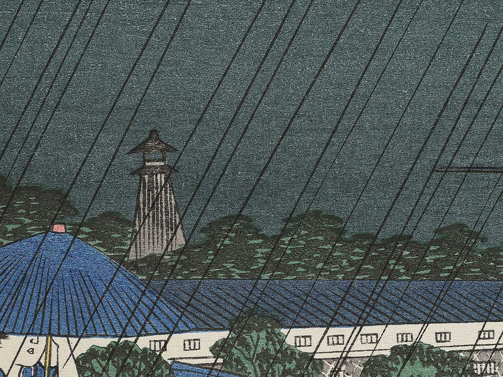Akabane suitengu from the series Famous Views of Edo by Utagawa Hiroshige, (Large print size) / BJ342-622