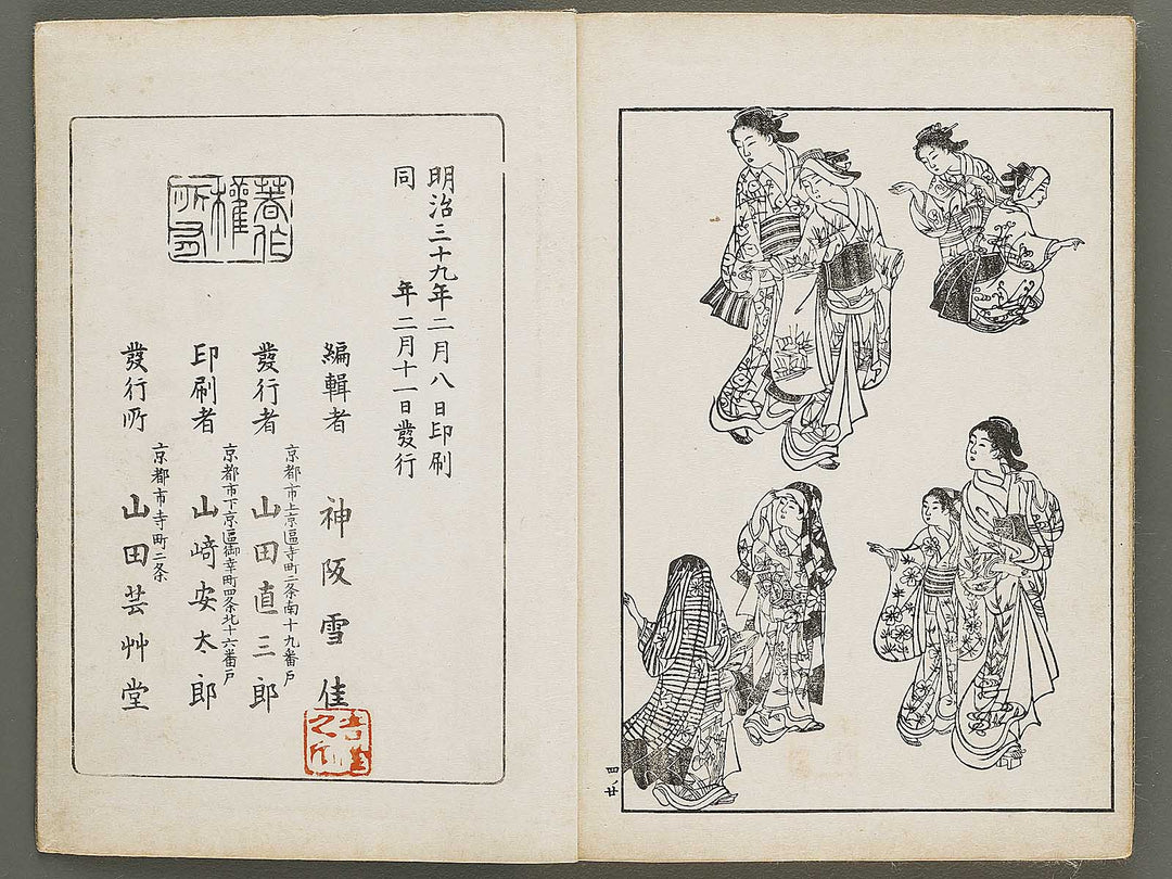 Nihon joso (Chu), Book 4 by Nishikawa Sukenobu / BJ325-633