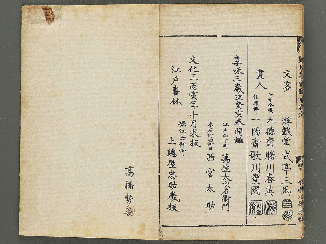 Shibai kinmo zui Volume 6-8 by Katsukawa Shunei / BJ345-457