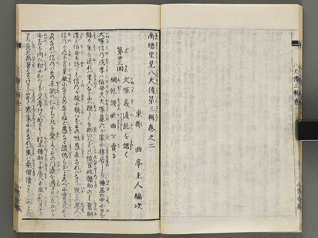 Nanso satomi hakkenden Volume 3 by Yanagawa Shigenobu / BJ316-274