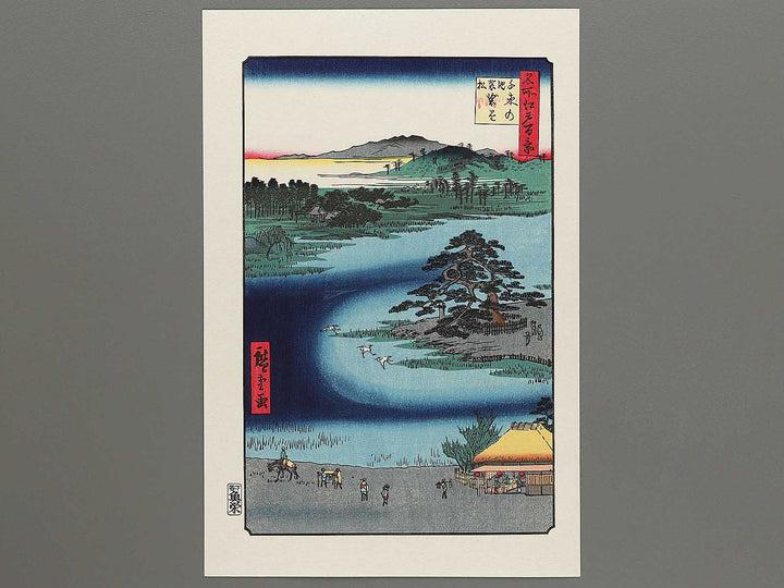 Robe-Hanging Pine, Senzoku Pond from the series One Hundred Famous Views of Edo by Utagawa Hiroshige, (Large print size) / BJ297-073