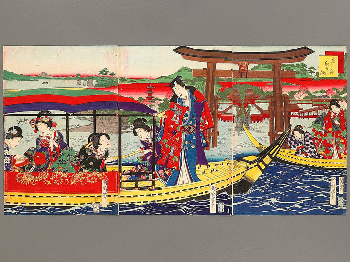 Imayo kenshi miyajima senchu asobi by Toyohara Kunichika / BJ324-163