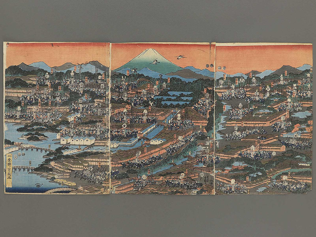 Edo machinami hikeshi no zu by Utagawa Yoshitsuna / BJ349-090
