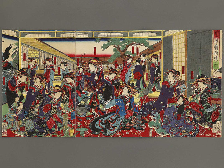 Shiyoshiwara Hozuchiro no zu by Ochiai Yoshiiku / BJ341-642