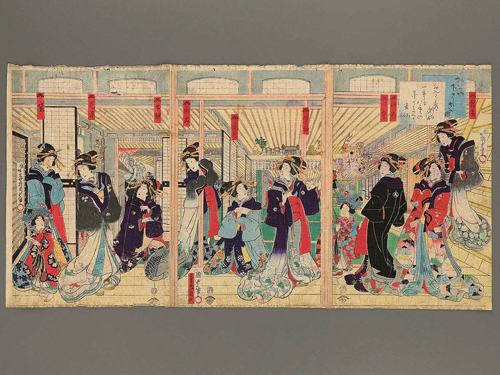Owariya shimosaziki no zu by Utagawa Kunisada II / BJ343-560