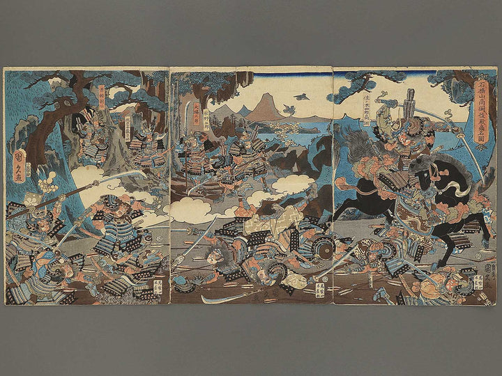 Ishibashiyama Takatsuna shingari komei zu by Utagawa Kunihisa / BJ344-295