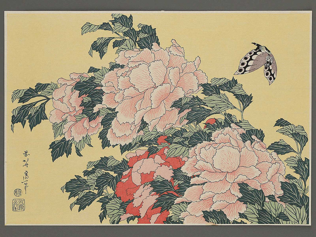 Botan ni cho by Katsushika Hokusai, (Large print size) / BJ343-777