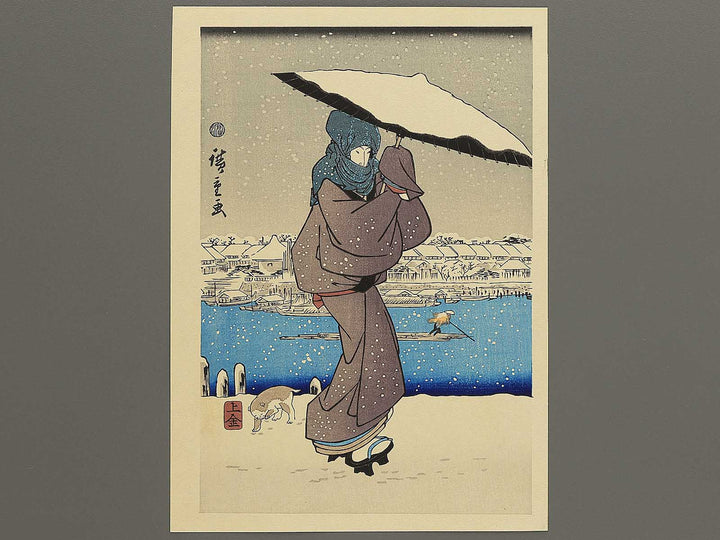 Asakusa no bosetsu from the series Meisho Edo hakkei by Utagawa Hiroshige, (Medium print size) / BJ330-624