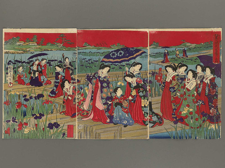 Bijin soroi bana shobu no moyo by Yoshu Chikanobu / BJ345-345