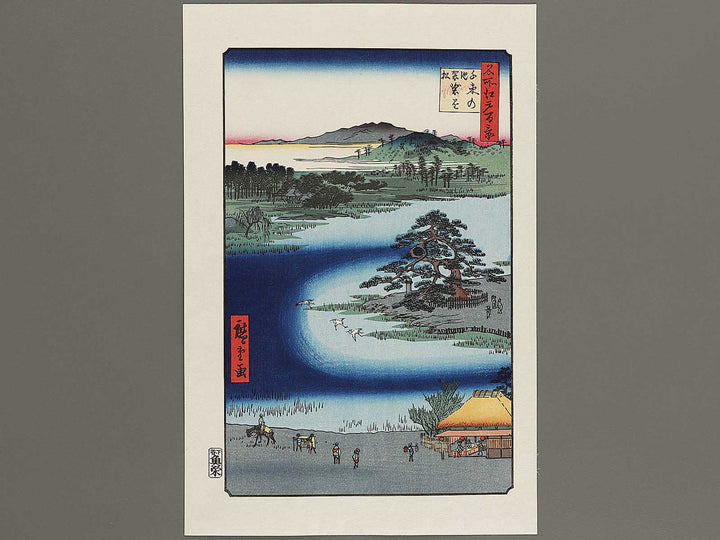 Robe-Hanging Pine, Senzoku Pond from the series One Hundred Famous Views of Edo by Utagawa Hiroshige, (Large print size) / BJ336-994