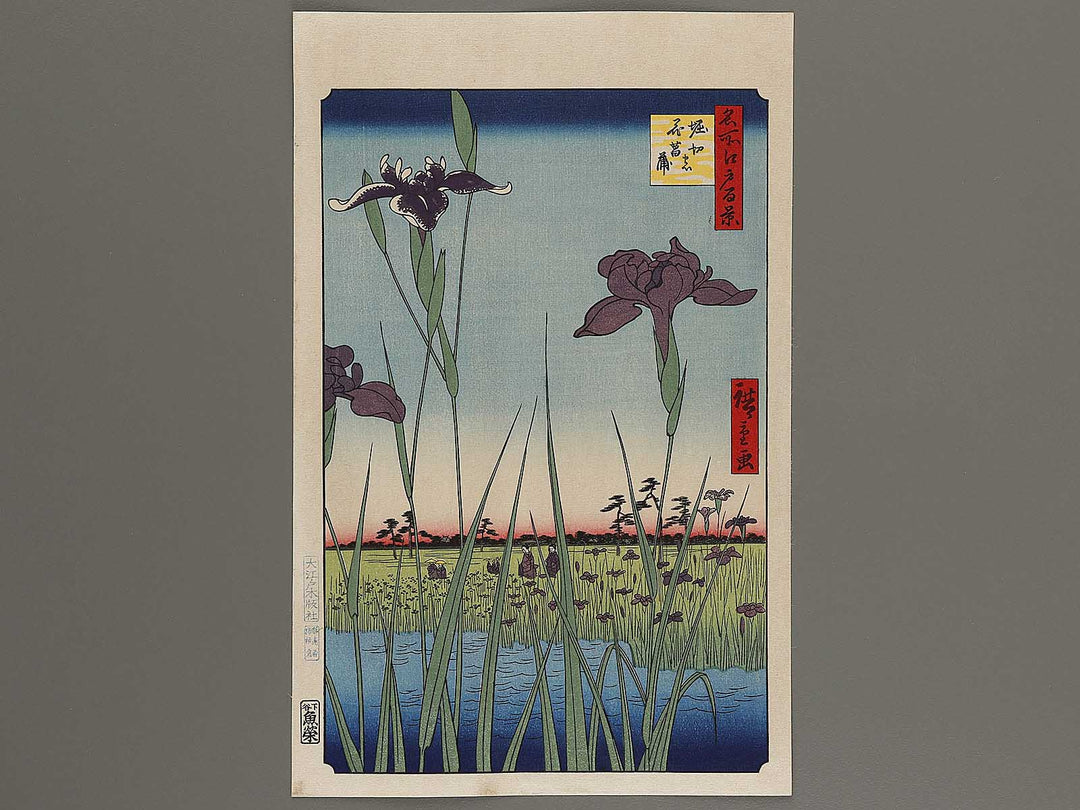 Horikiri Iris Garden from the series One Hundred Famous Views of Edo by Utagawa Hiroshige, (Large print size) / BJ318-458