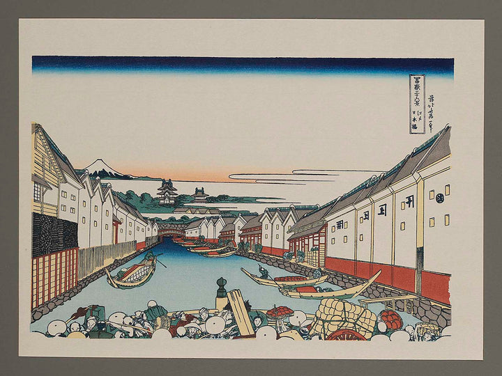 Nihonbashi Bridge in Edo from the series Thirty-six Views of Mount Fuji by Katsushika Hokusai, (Medium print size) / BJ277-627
