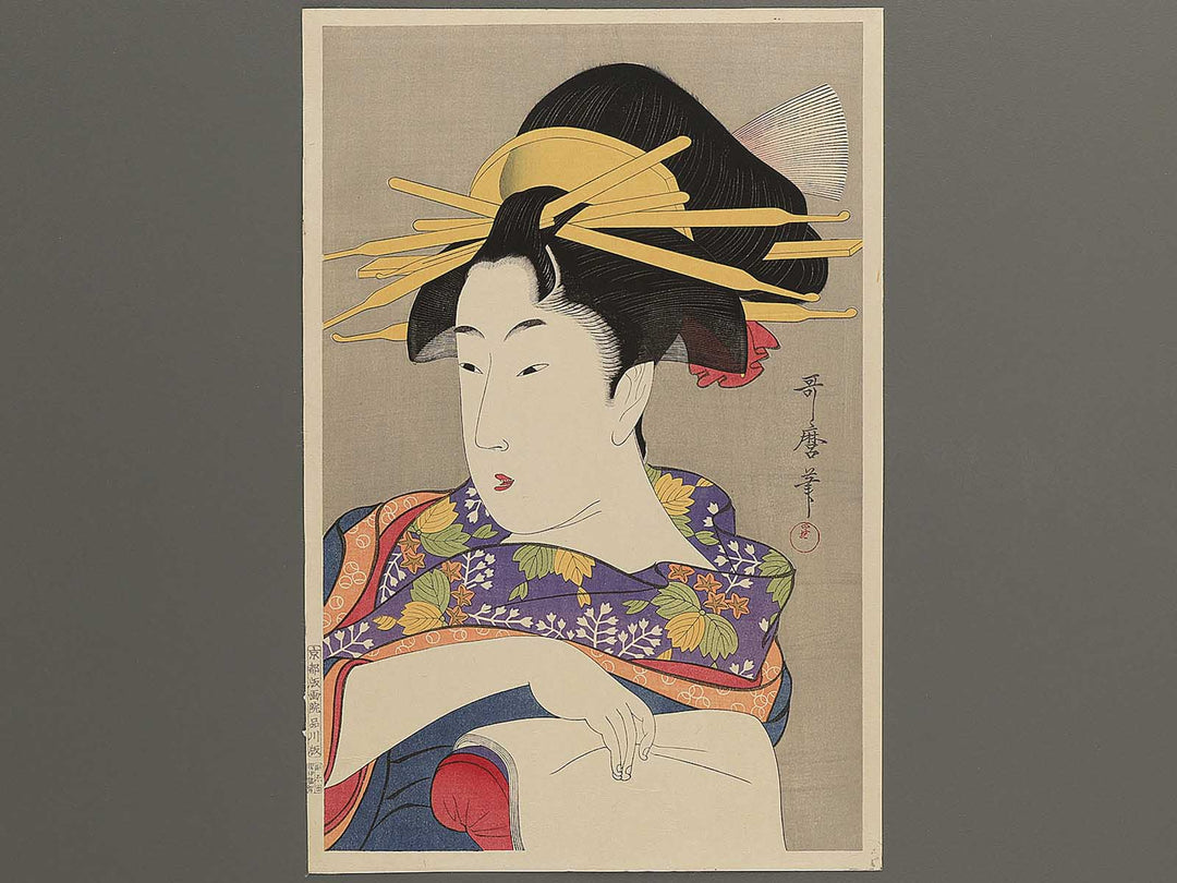 Mojiro Hitomoto by Kitagawa Utamaro, (Large print size) / BJ352-198