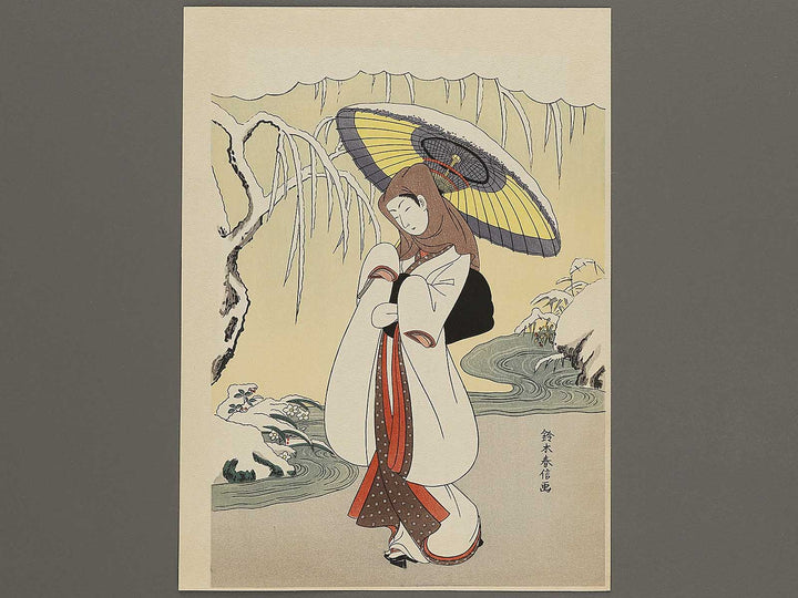 Heron Girl by Suzuki Harunobu, (Medium print size) / BJ325-521
