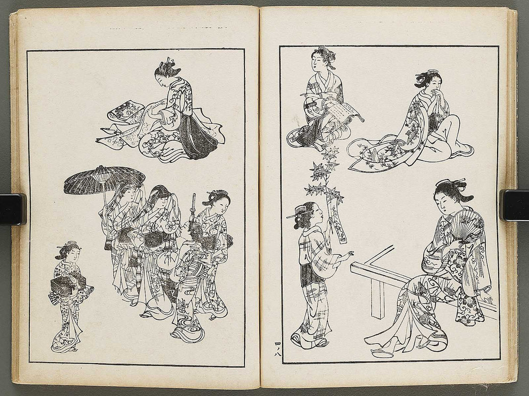 Nihon joso (Chu), Book 4 by Nishikawa Sukenobu / BJ325-633