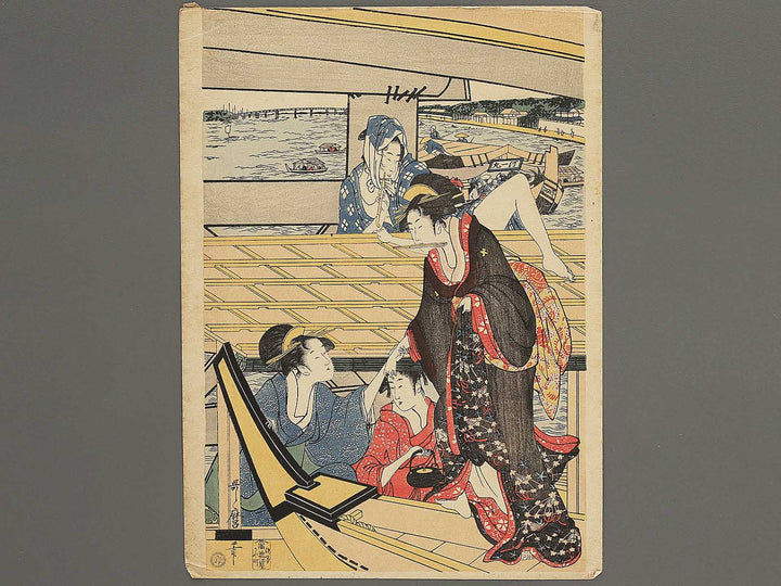 Hashi shita from the series Ryogoku bashi joge by Kitagawa Utamaro, (Medium print size) / BJ349-538