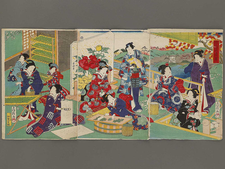 Genji kaiko yashinaigusa by Utagawa Fusatane / BJ334-908