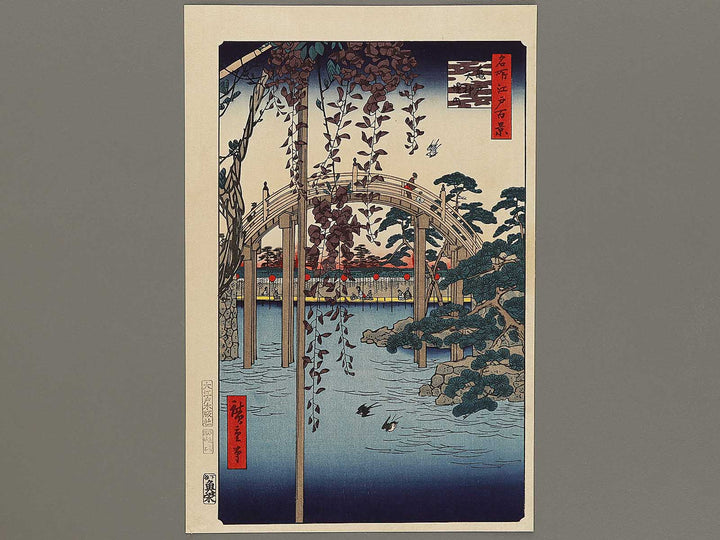 Precincts of the Tenjin Shrine, Kameido from the series One Hundred Famous Views of Edo by Utagawa Hiroshige, (Large print size) / BJ328-384