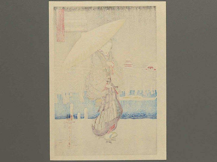 Asakusa no bosetsu from the series Meisho Edo hakkei by Utagawa Hiroshige, (Medium print size) / BJ330-596