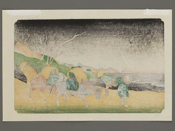 Kutsukake from the series The Sixty-nine Stations of the Kiso Kaido by Keisai Eisen, (Small print size) / BJ340-165