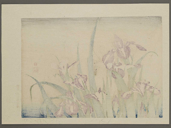 Iris and Grasshopper by Katsushika Hokusai, (Medium print size) / BJ327-432