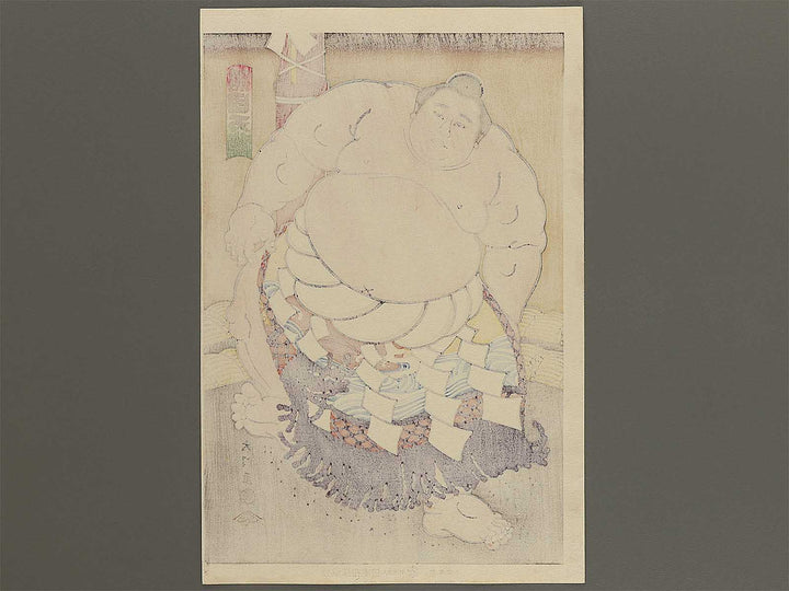 Terukuni Manzo from the series Nishiki-e of the Grand Sumo Tournament in Modern Times by Kinoshita Daimon, (Large print size) / BJ355-852