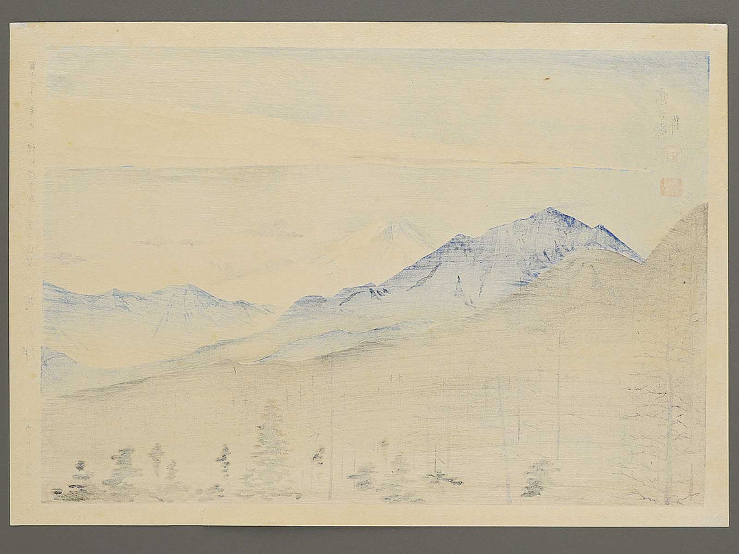Shinshu Kiyosatoeki yori Fuji enbo from the series Thirty-Six Views of Mt. Fuji by Tokuriki Tomikichiro, (Large print size) / BJ349-587