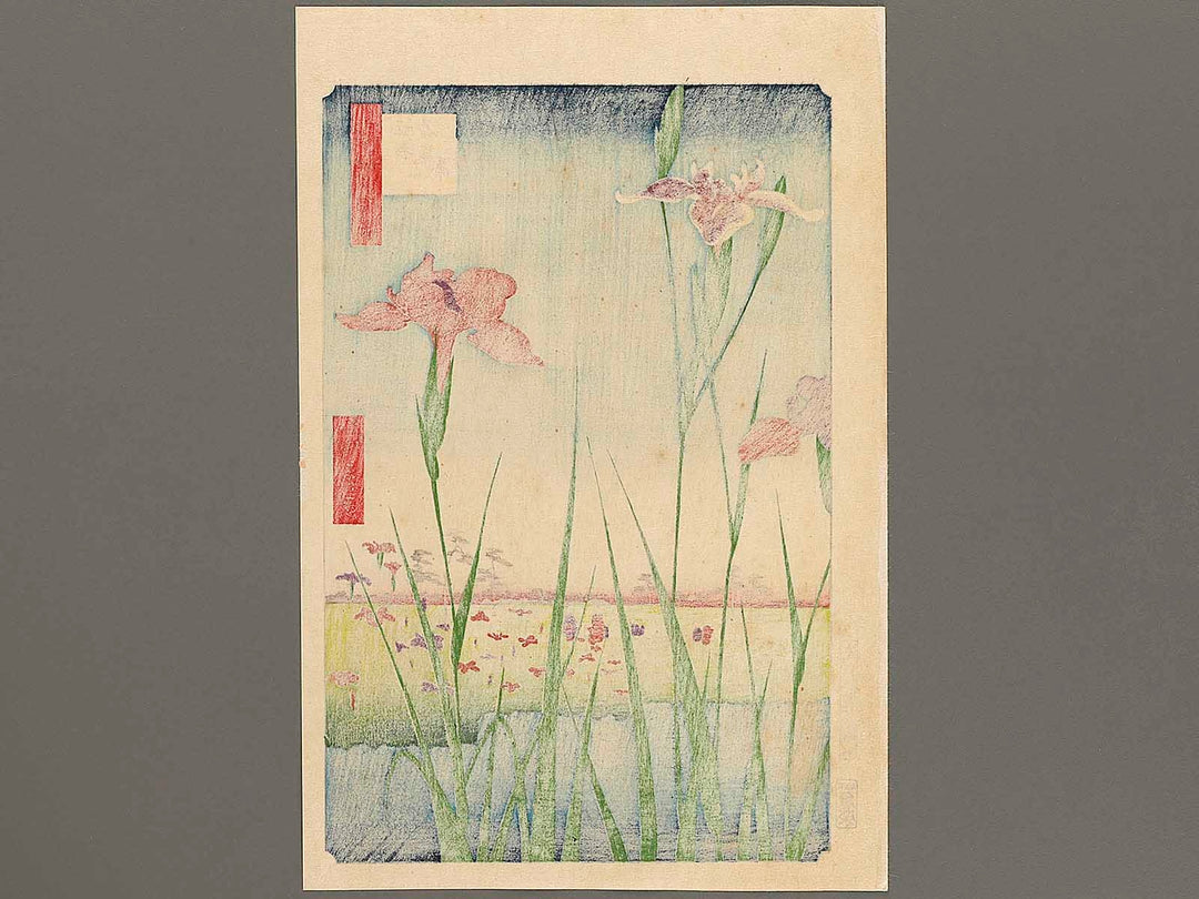 Horikiri Iris Garden from the series One Hundred Famous Views of Edo by Utagawa Hiroshige, (Large print size) / BJ328-370