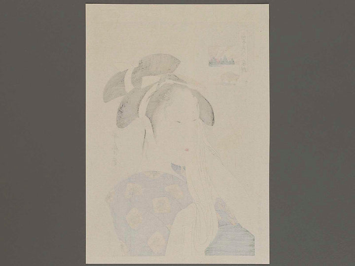 Asahiya goke from the series Komei bijin rokkasen by Kitagawa Utamaro, (Medium print size) / BJ225-757