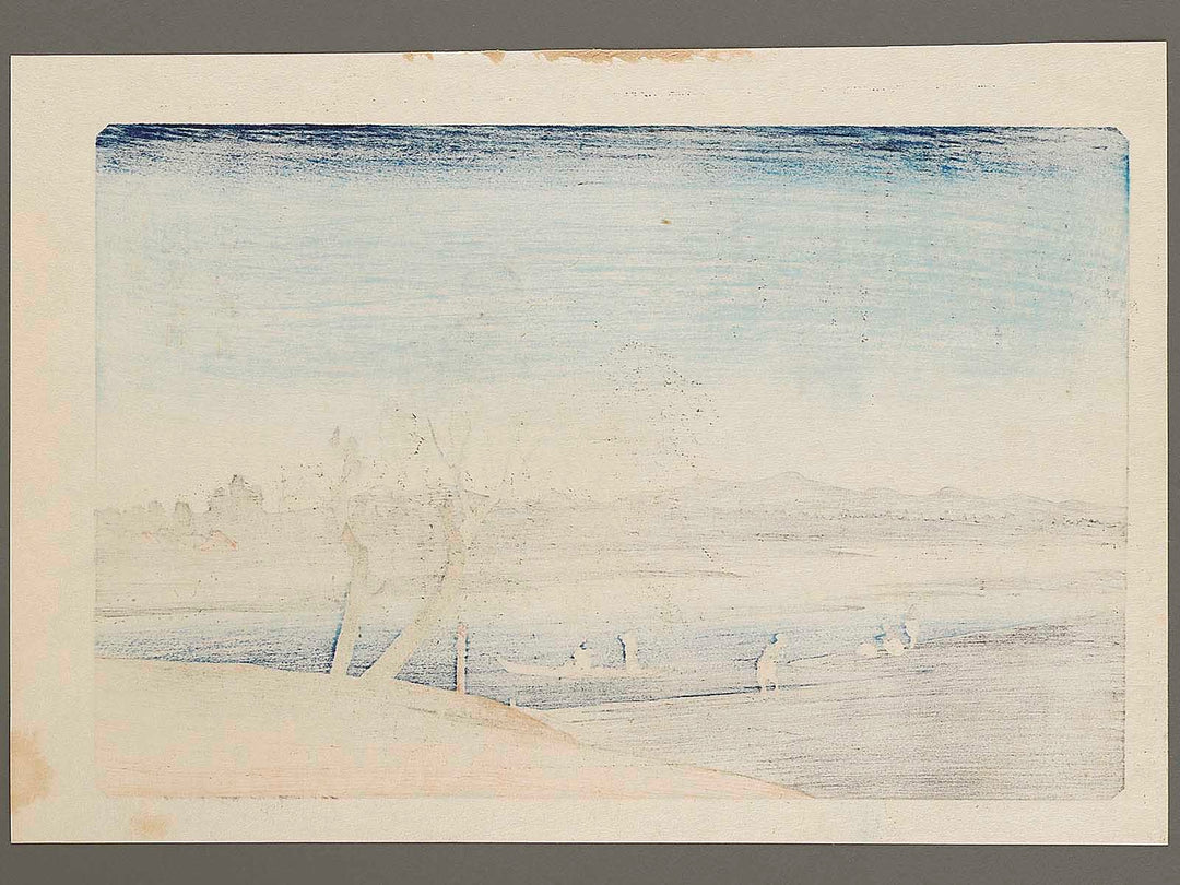 Autumn Moon on the Tama River from the series Eight Views of the Suburbs of Edo by Utagawa Hiroshige, (Large print size) / BJ328-398