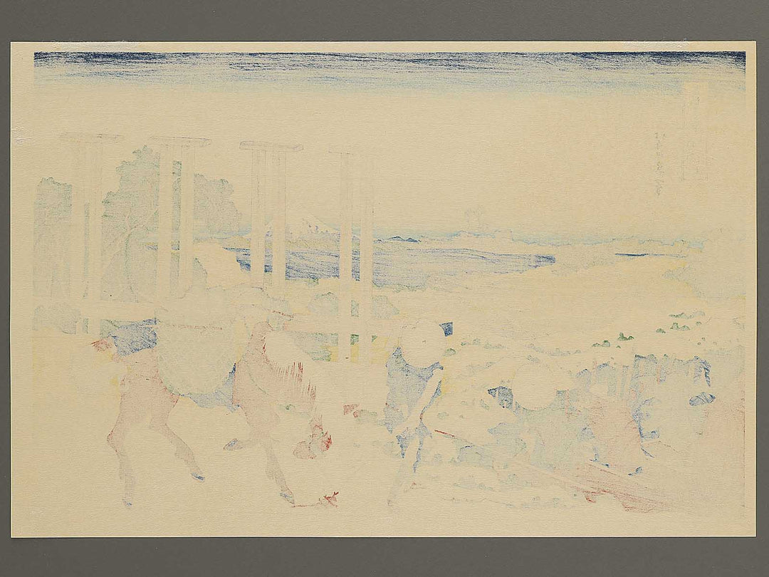 Senju in Musashi Province from the series Thirty-six Views of Mount Fuji by Katsushika Hokusai, (Large print size) / BJ352-100