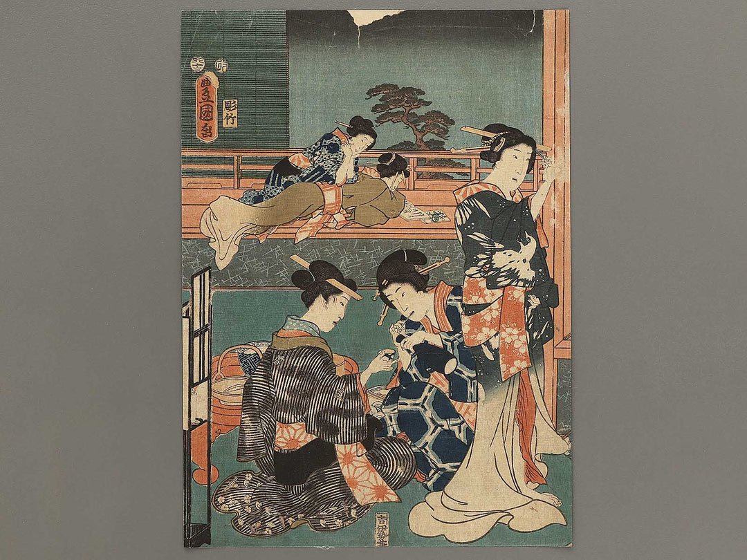 Higashi genji yukizuki hana no uchi tsuki by Utagawa Kunisada(Toyokuni III) / BJ306-082