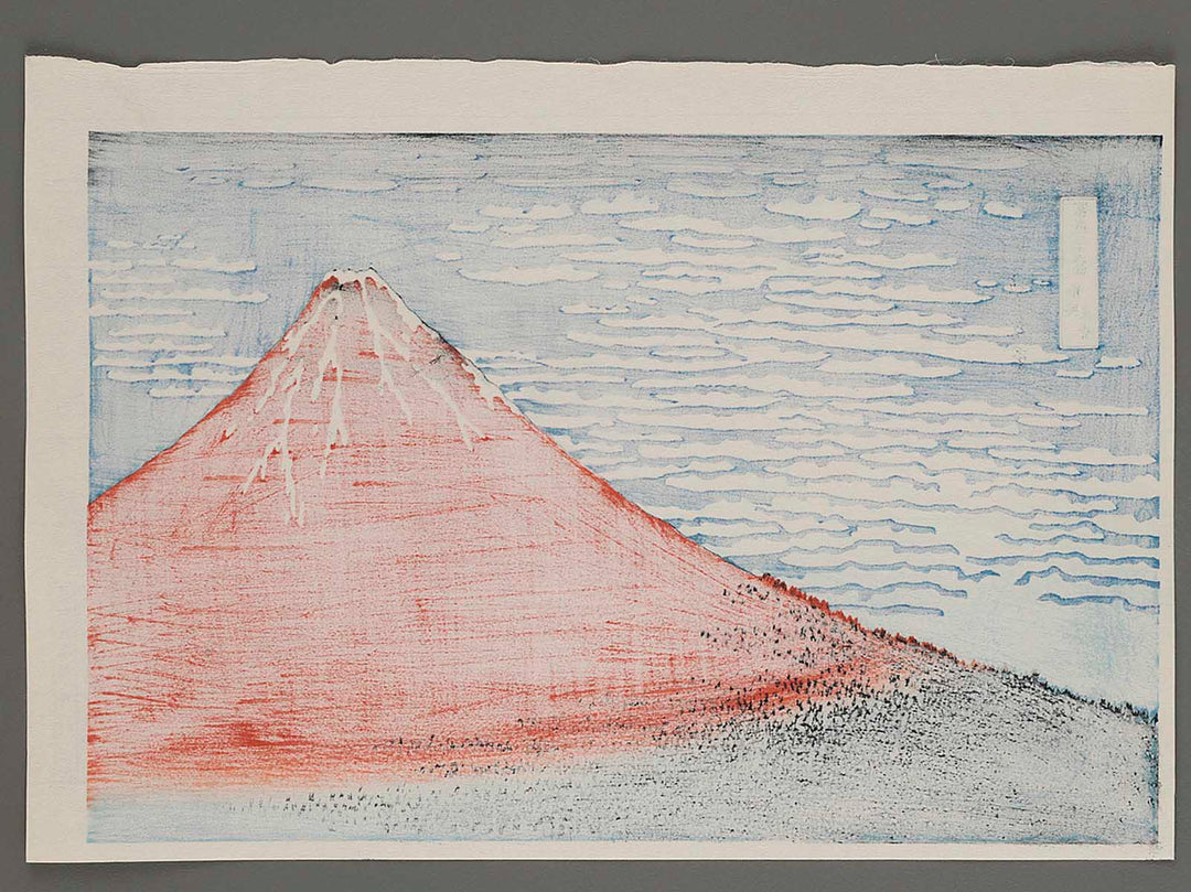 South Wind, Clear Sky from the series Thirty-six Views of Mount Fuji by Katsushika Hokusai, (Large print size) / BJ288-008